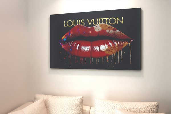 Louis Vuitton Lips Fashion Wall Art