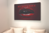 Burberry Lips Fashion Wall Art