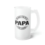 Papa The Man The Myth The Legend | Frosted Glass Beer Mug