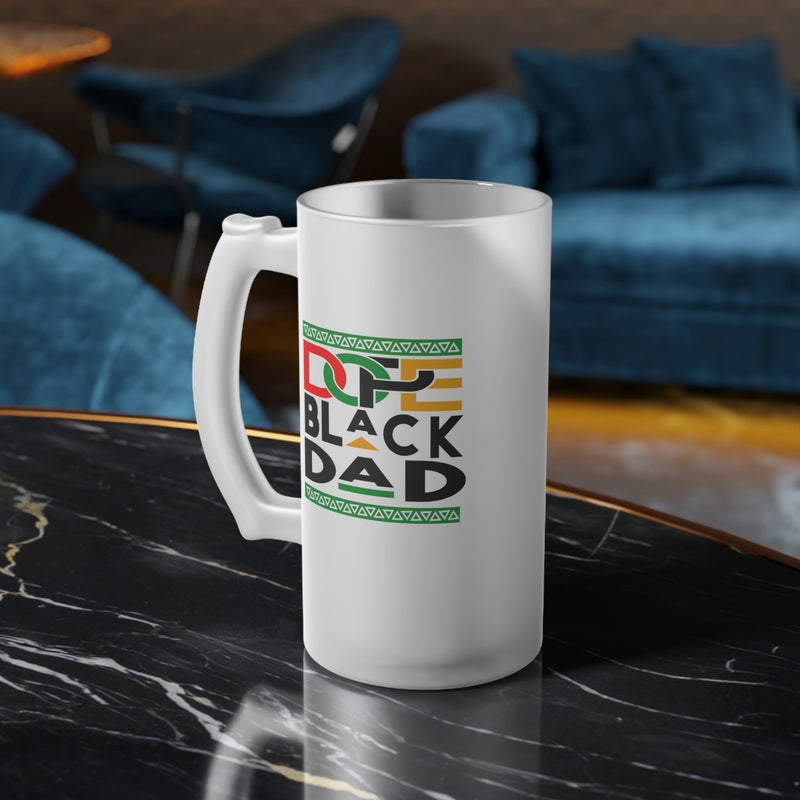 Dope Black Dad | Frosted Glass Beer Mug