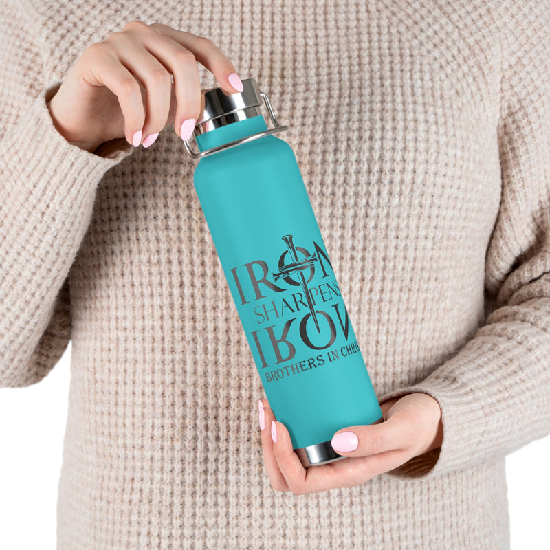 Iron Sharpens Iron  Brothers In Christ | Copper Vacuum Insulated Bottle