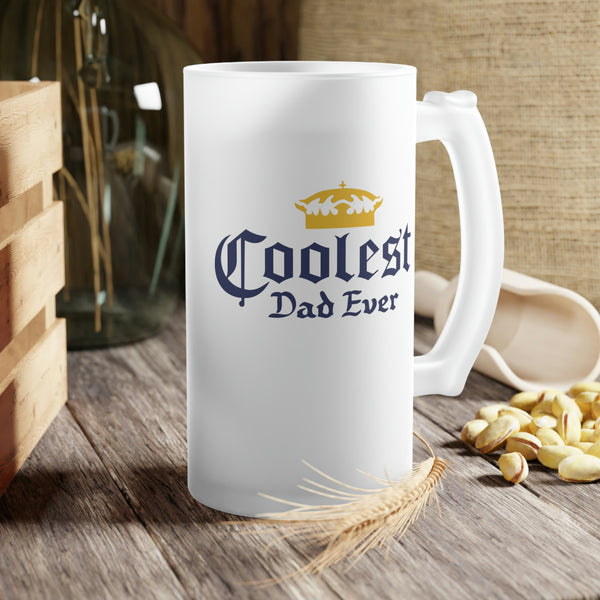 Coolest Dad Ever | Frosted Glass Beer Mug