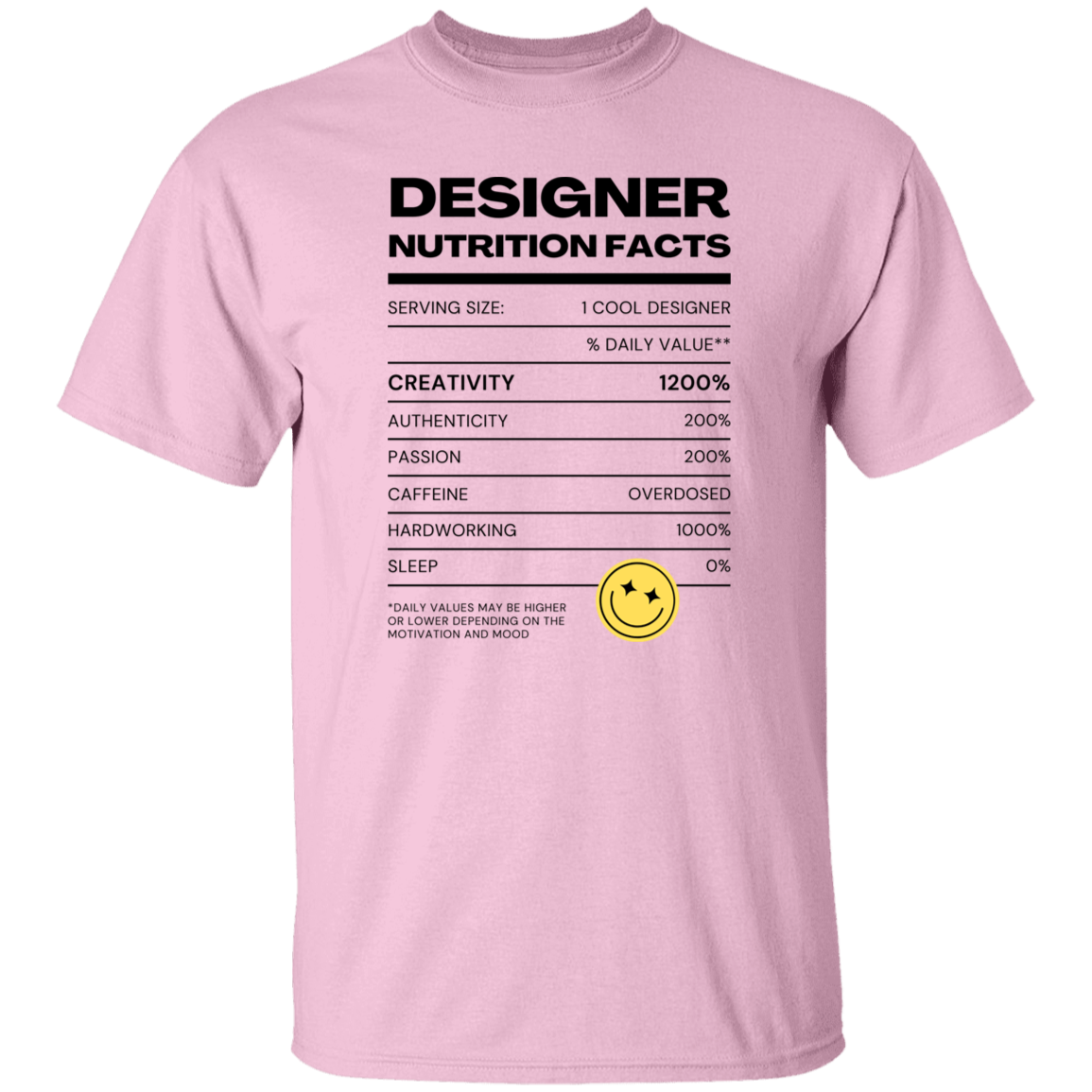 Designer Nutrition Facts | T-shirt