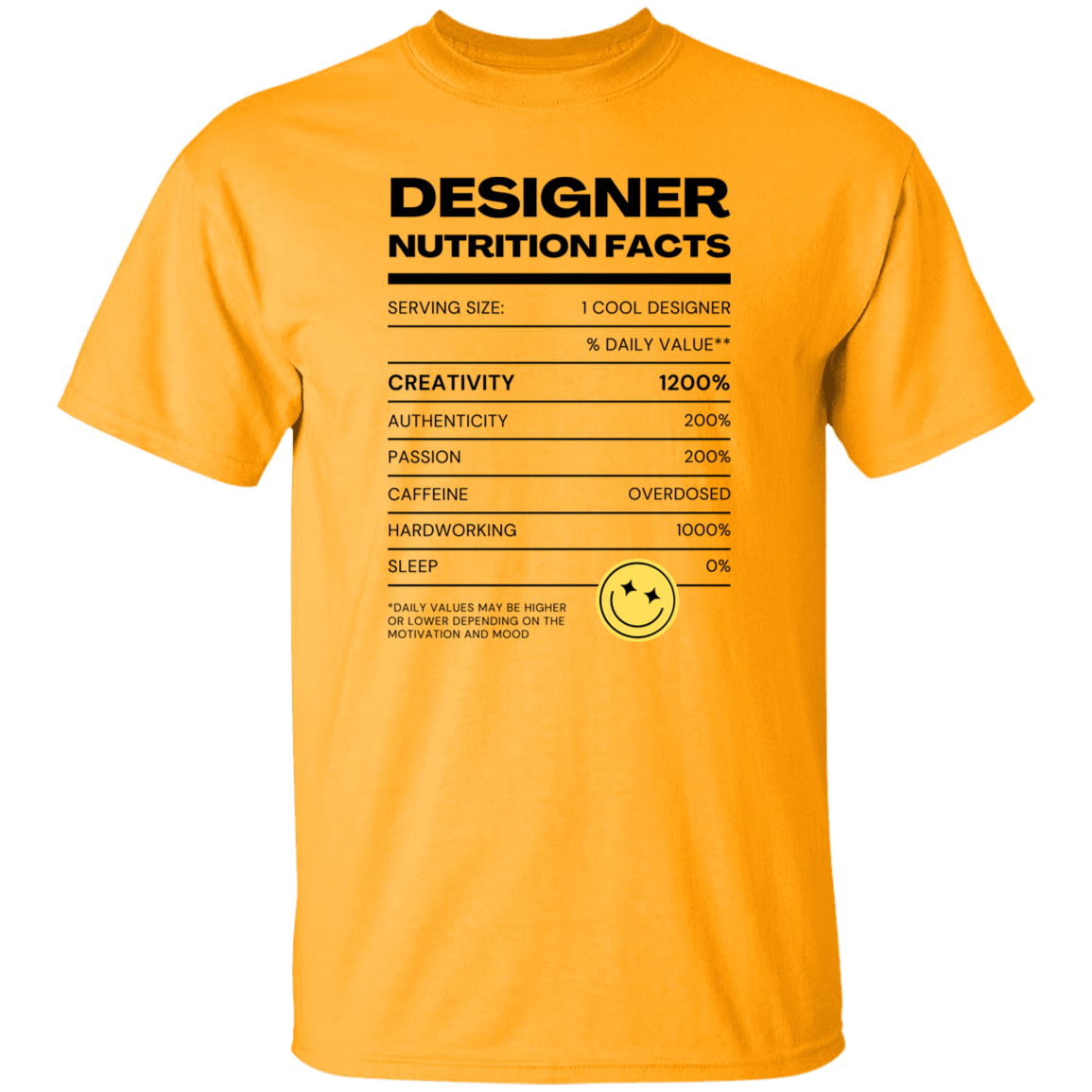 Designer Nutrition Facts | T-shirt