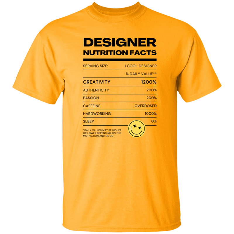 Designer Nutrition Facts | T-shirt