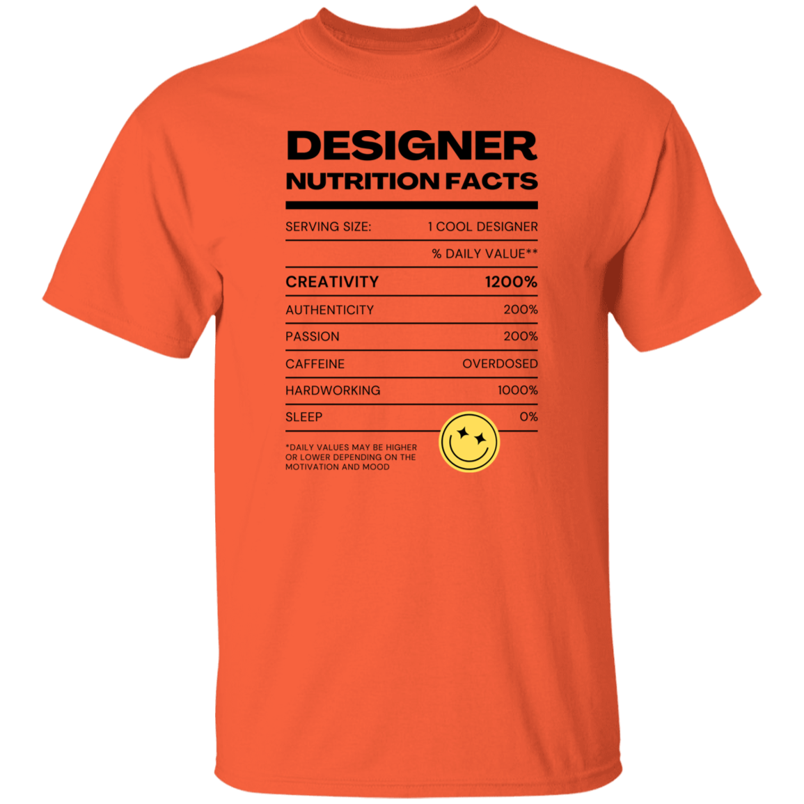 Designer Nutrition Facts | T-shirt