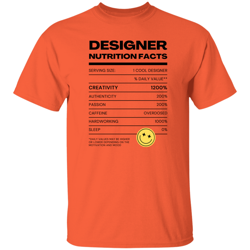 Designer Nutrition Facts | T-shirt