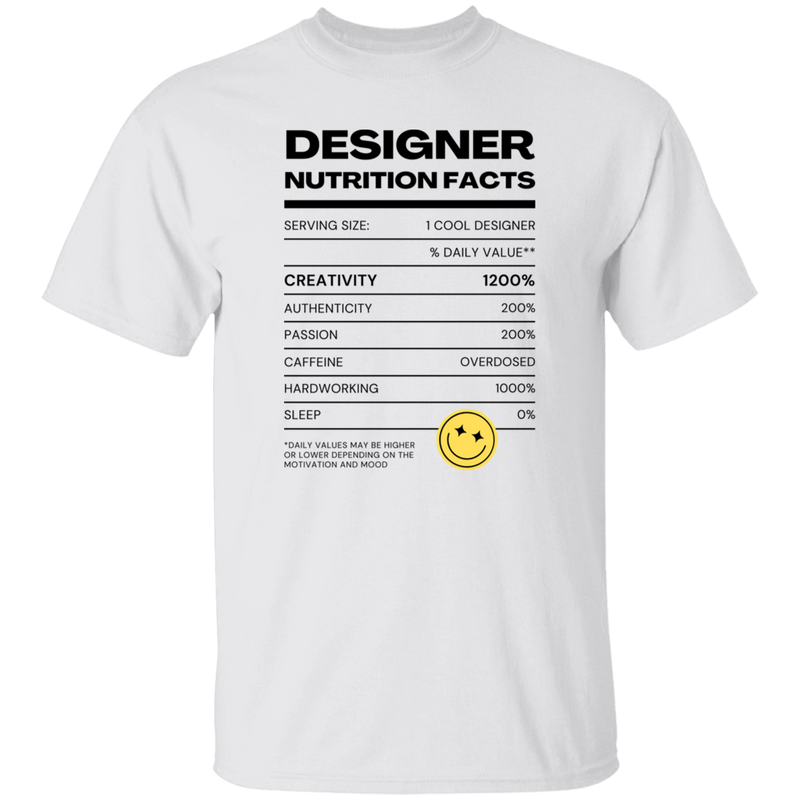 Designer Nutrition Facts | T-shirt