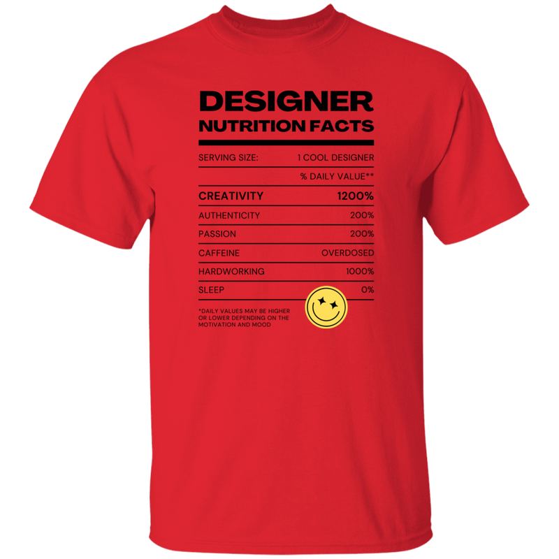 Designer Nutrition Facts | T-shirt