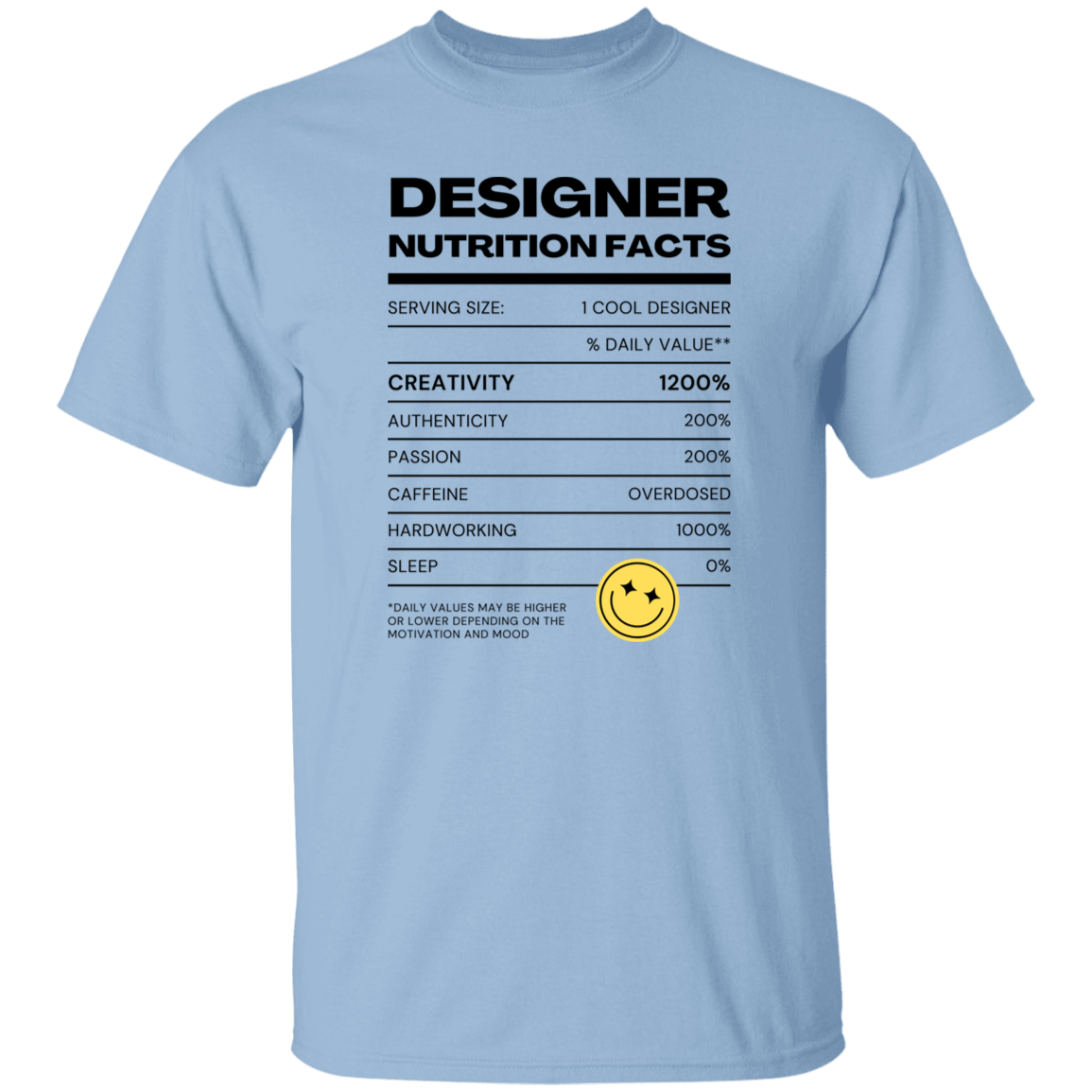 Designer Nutrition Facts | T-shirt