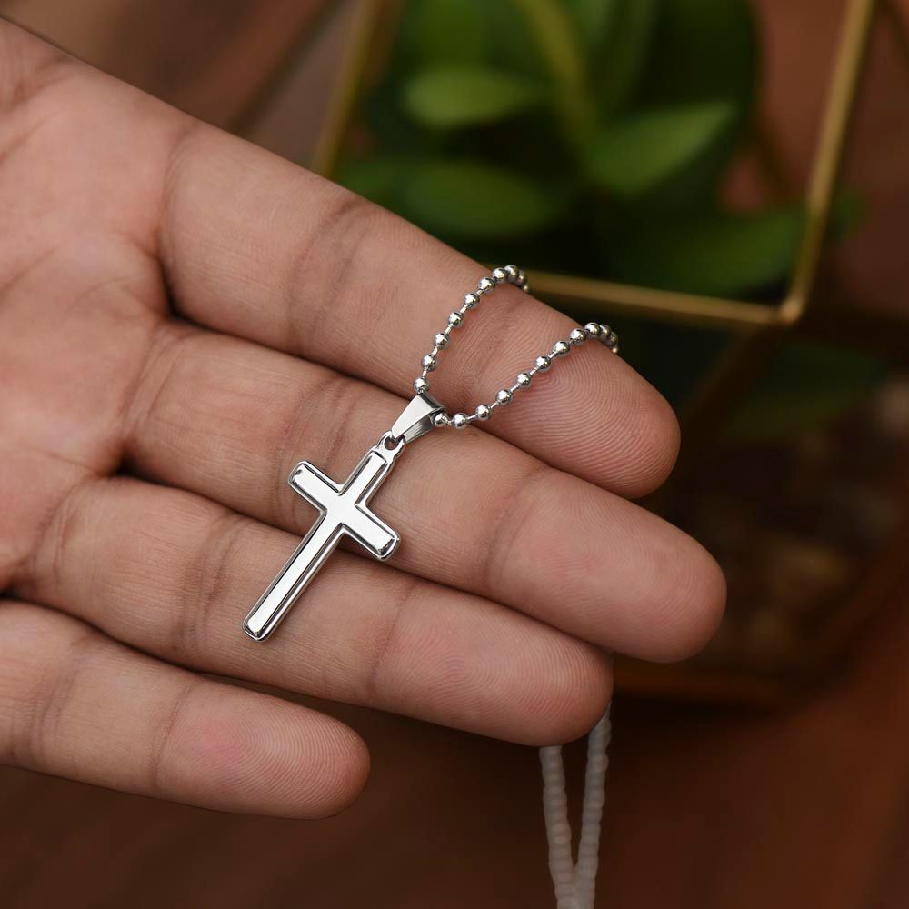 To My Amazing Son - Cross necklace with ball chain