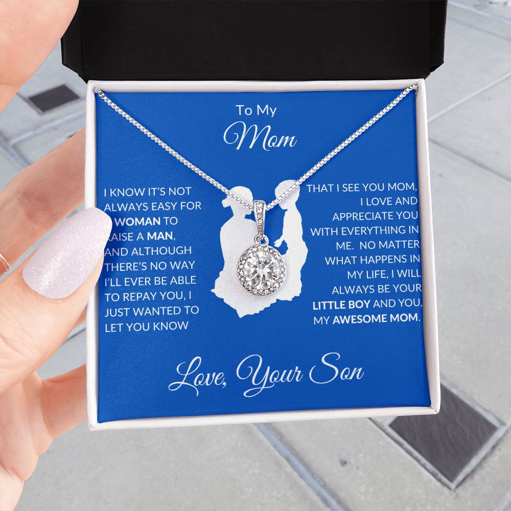Gift For Mom From Son "Awesome Mom" Eternal Hope Necklace