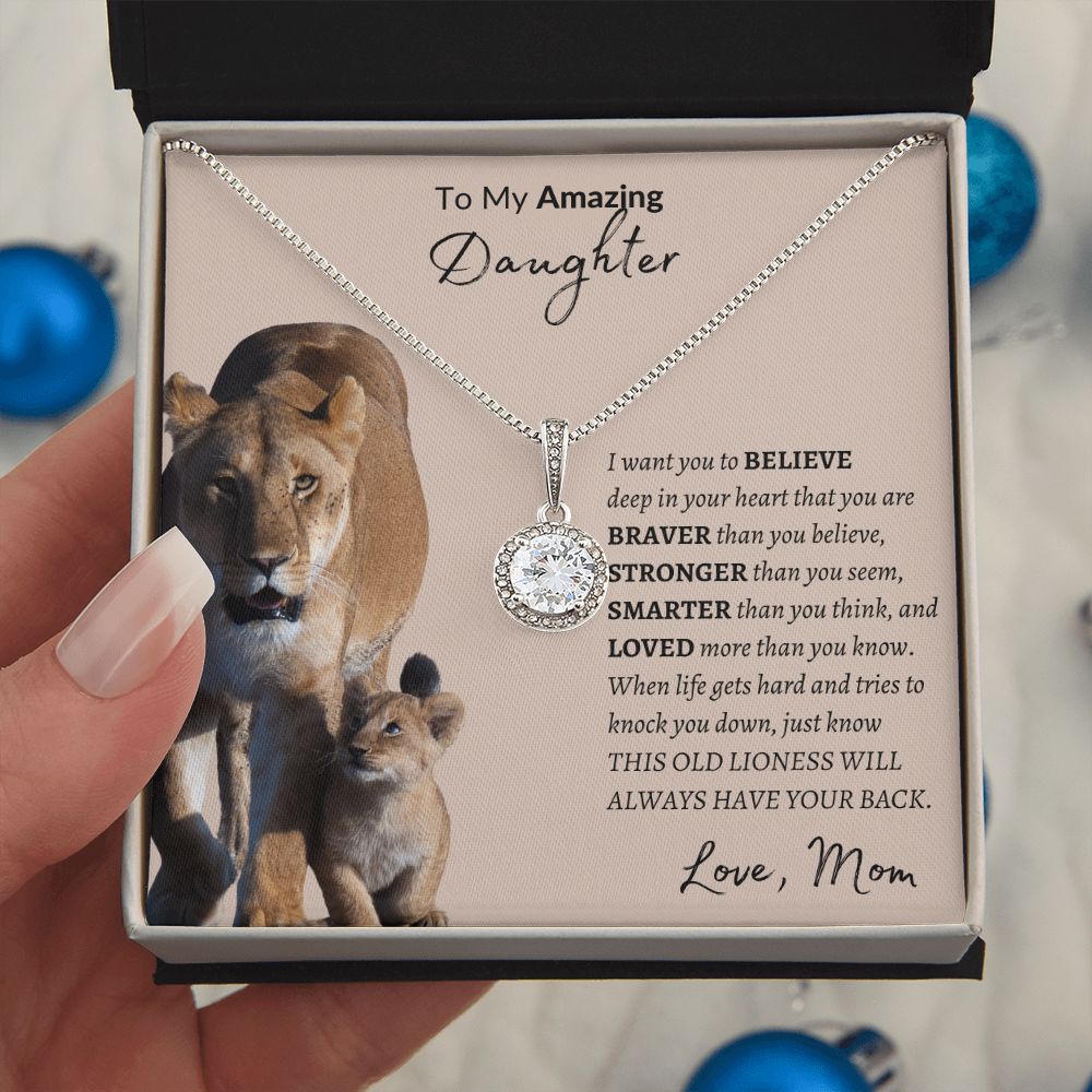 To My Amazing Daughter Eternal Hope Necklace -Love Mom