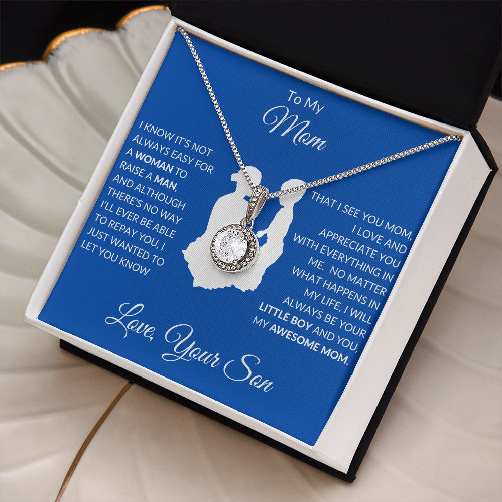 Gift For Mom From Son "Awesome Mom" Eternal Hope Necklace