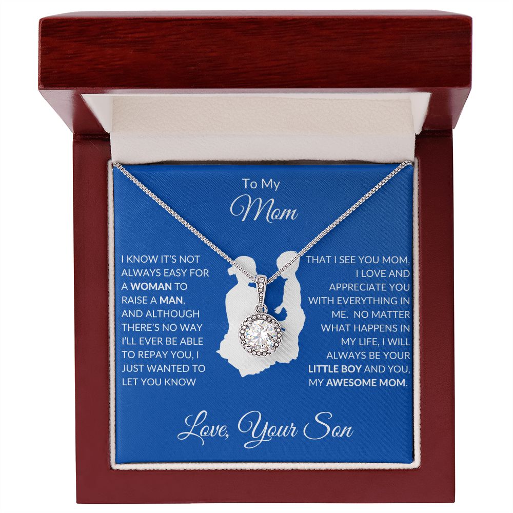 Gift For Mom From Son "Awesome Mom" Eternal Hope Necklace