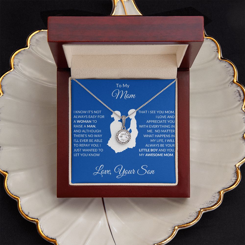 Gift For Mom From Son "Awesome Mom" Eternal Hope Necklace