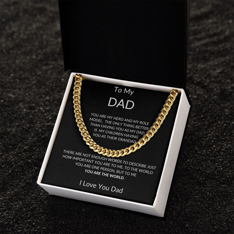 To My Dad - Hero Cuban Link Necklace