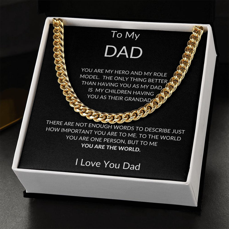 To My Dad - Hero Cuban Link Necklace