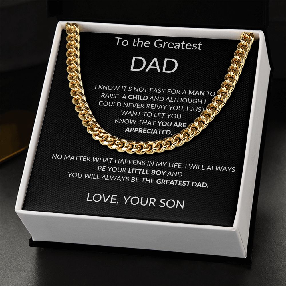 To the Greatest Dad - Cuban Necklace from Son