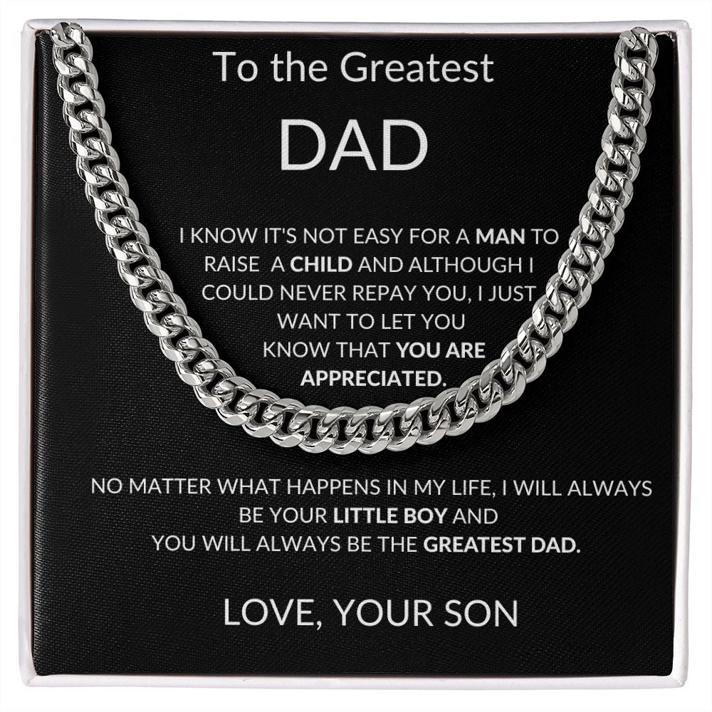 To the Greatest Dad - Cuban Necklace from Son