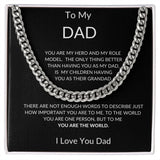 To My Dad - Hero Cuban Link Necklace