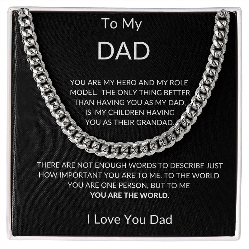 To My Dad - Hero Cuban Link Necklace
