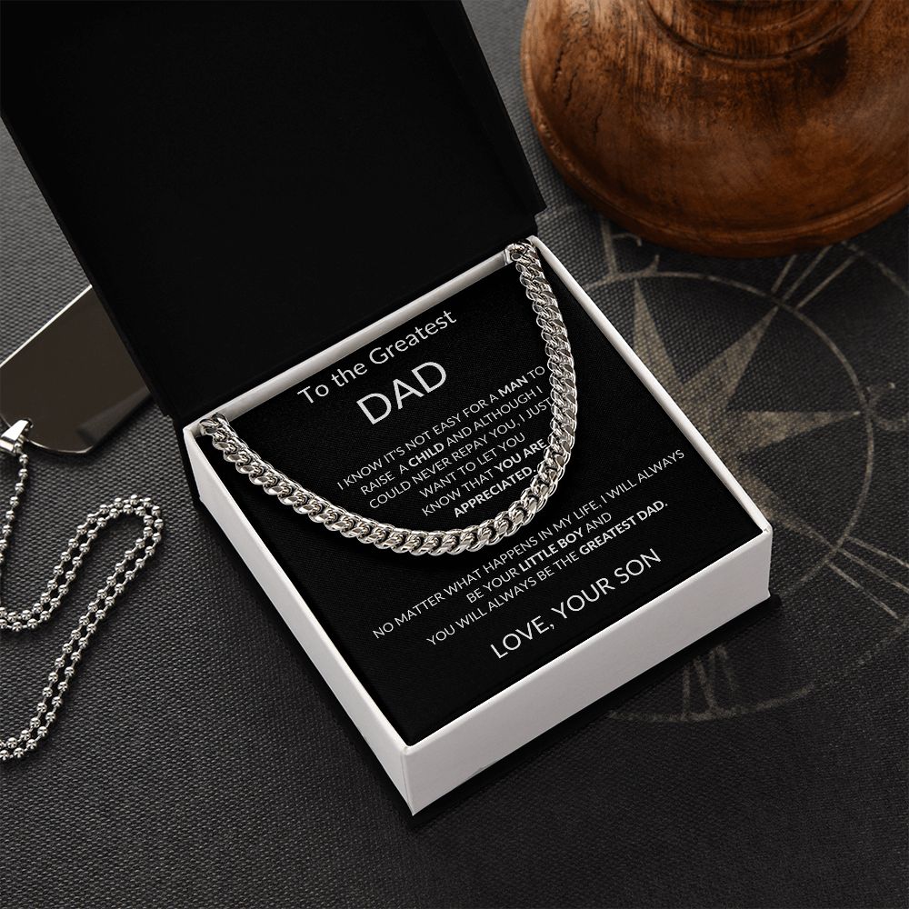 To the Greatest Dad - Cuban Necklace from Son