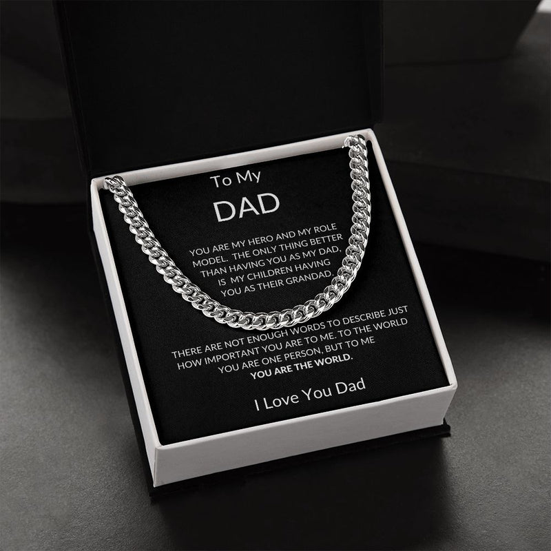 To My Dad - Hero Cuban Link Necklace