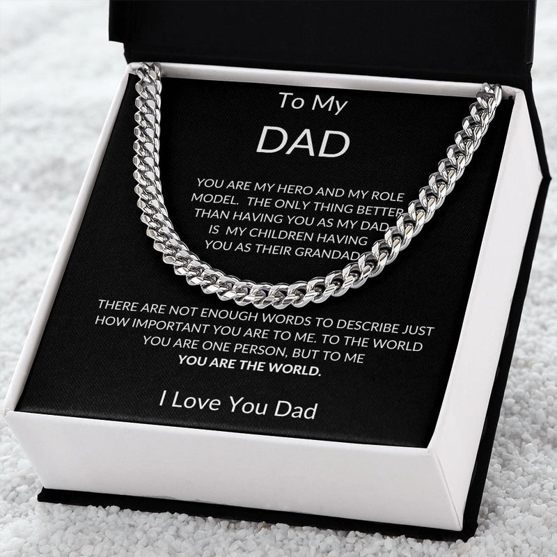To My Dad - Hero Cuban Link Necklace