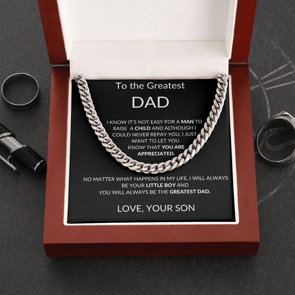 To the Greatest Dad - Cuban Necklace from Son