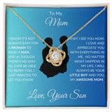 To My Mom "Love Knot Necklace" from Son