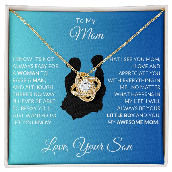 To My Mom "Love Knot Necklace" from Son