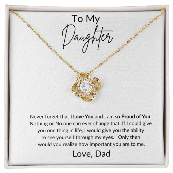 To My Daughter | "From My Eyes" Love Knot Necklace from Dad