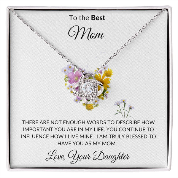 To the Best Mom - Love Knot Necklace From Daughter