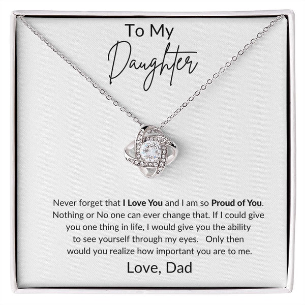 To My Daughter | "From My Eyes" Love Knot Necklace from Dad