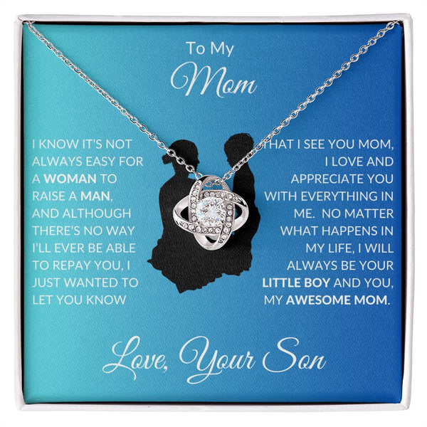 To My Mom "Love Knot Necklace" from Son