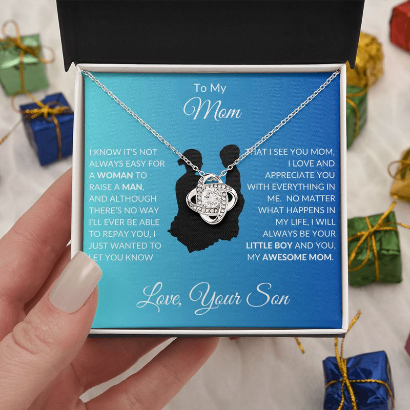 To My Mom "Love Knot Necklace" from Son