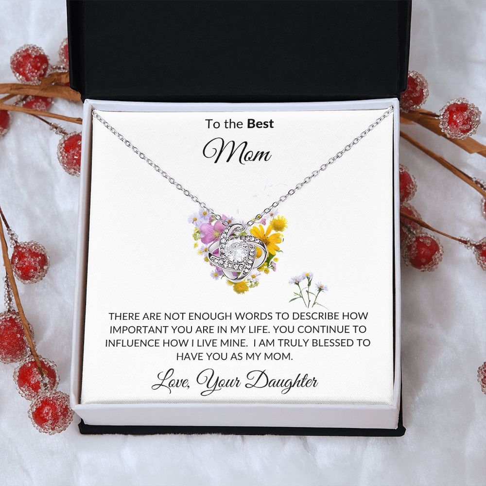 To the Best Mom - Love Knot Necklace From Daughter