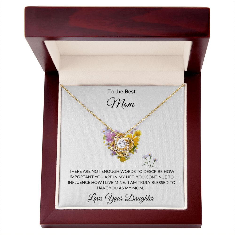To the Best Mom - Love Knot Necklace From Daughter