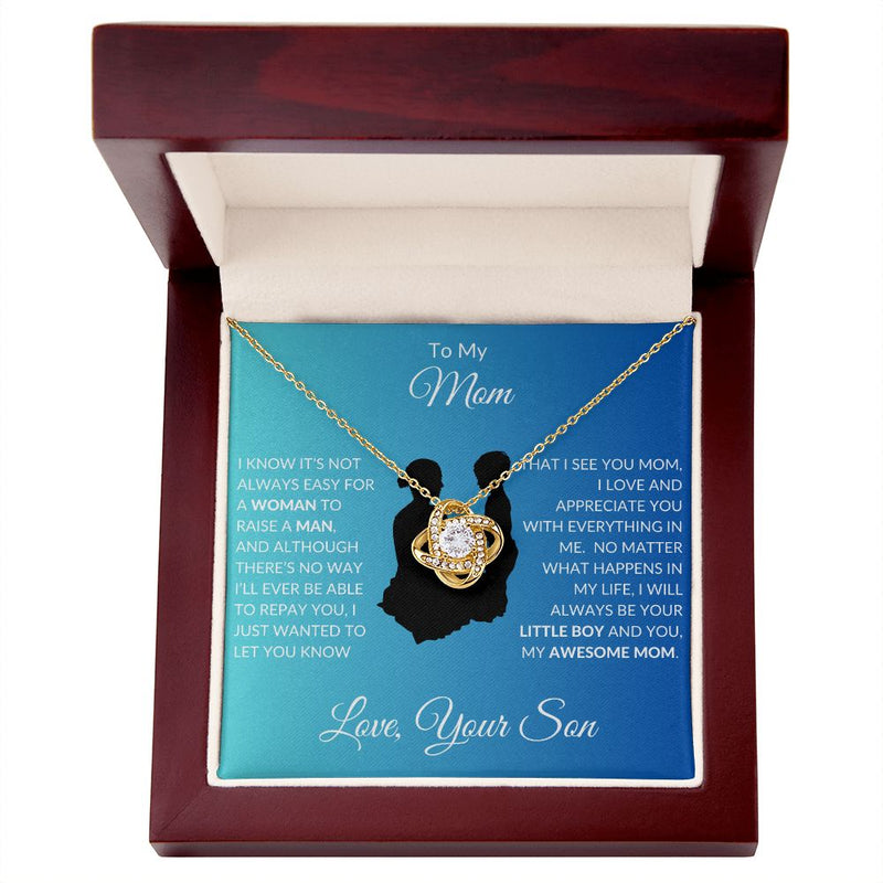 To My Mom "Love Knot Necklace" from Son
