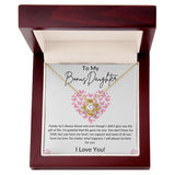 To My Bonus Daughter "Family isn't always Blood" Love Knot Necklace