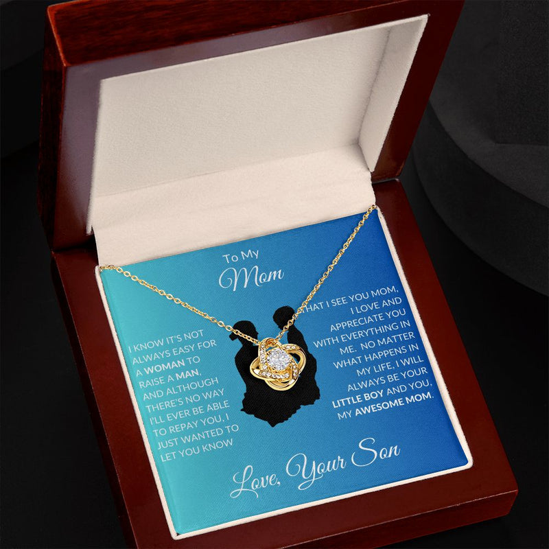 To My Mom "Love Knot Necklace" from Son
