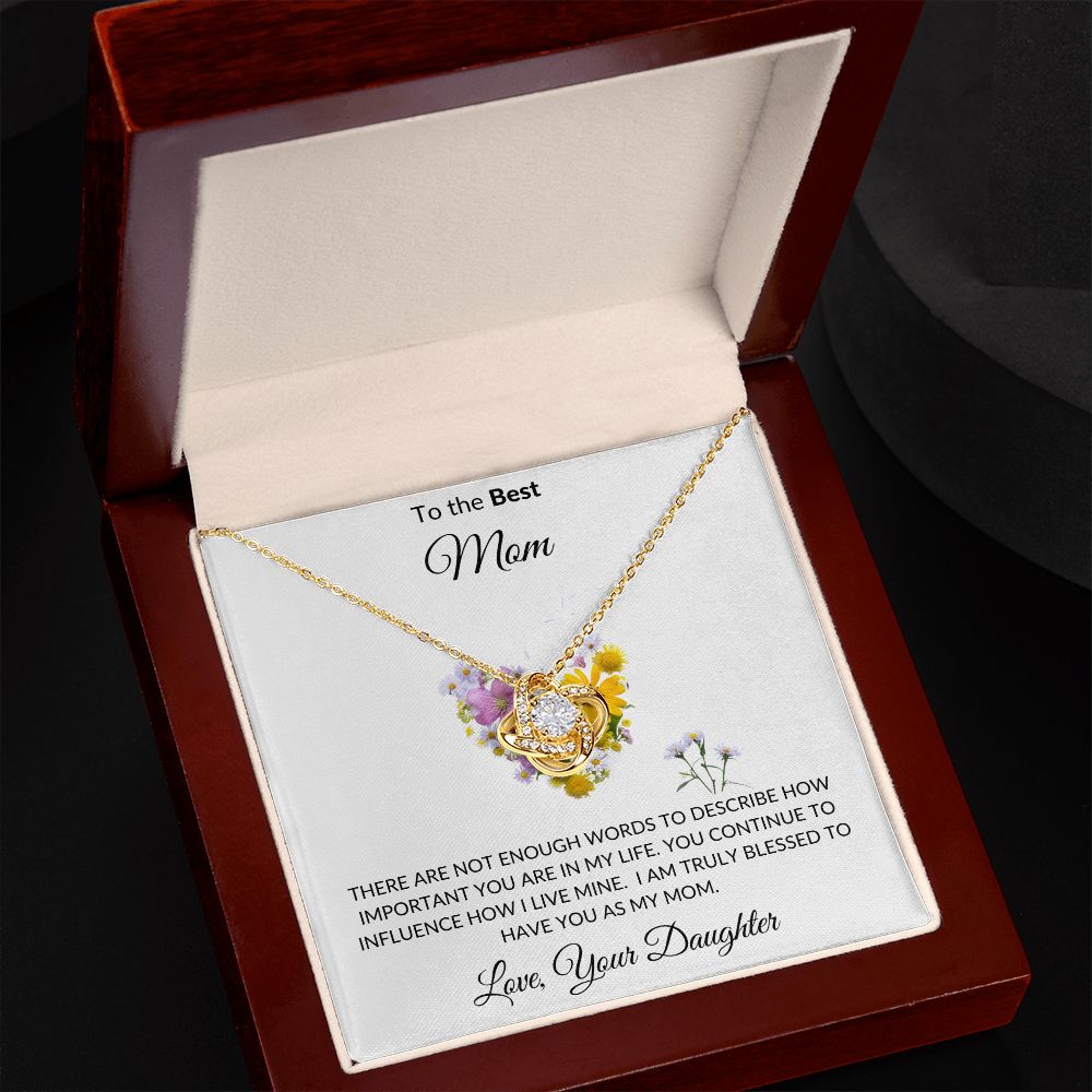 To the Best Mom - Love Knot Necklace From Daughter