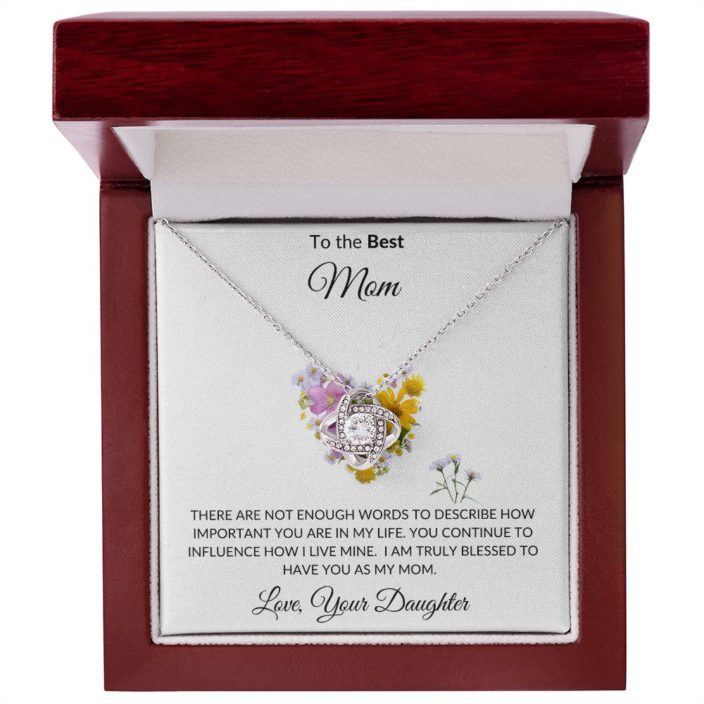 To the Best Mom - Love Knot Necklace From Daughter