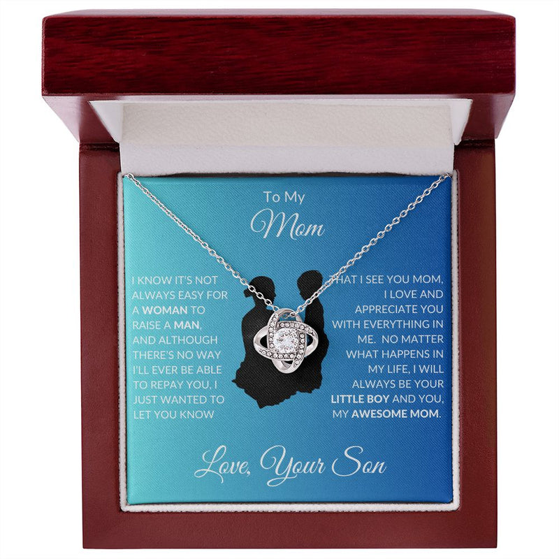 To My Mom "Love Knot Necklace" from Son