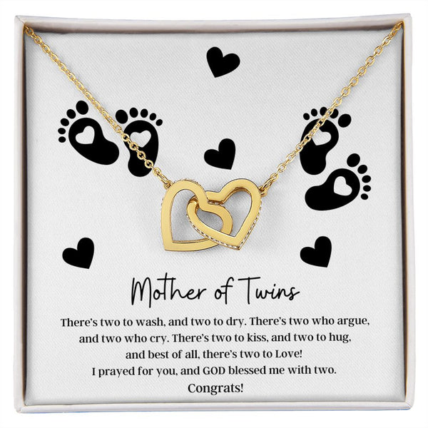 Mother of Twins | Interlocking Hearts Necklace