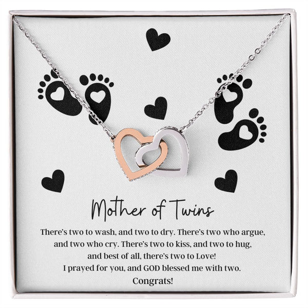 Mother of Twins | Interlocking Hearts Necklace