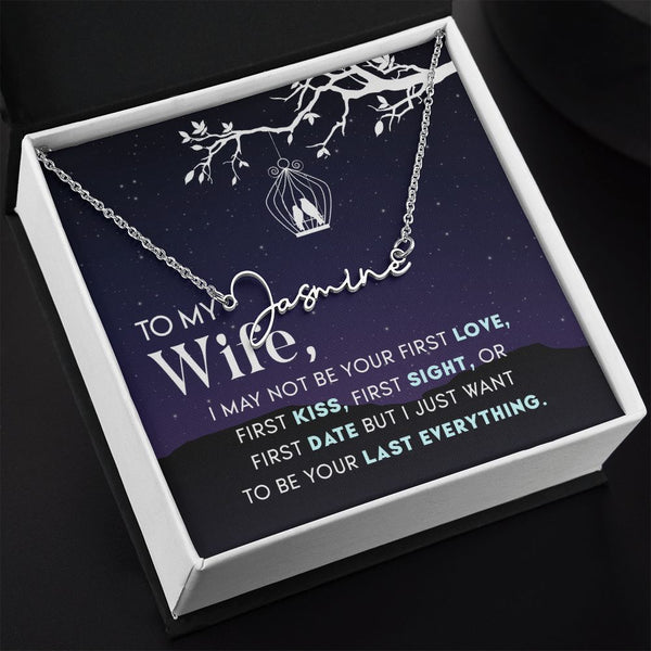 To My Wife "Name Necklace"