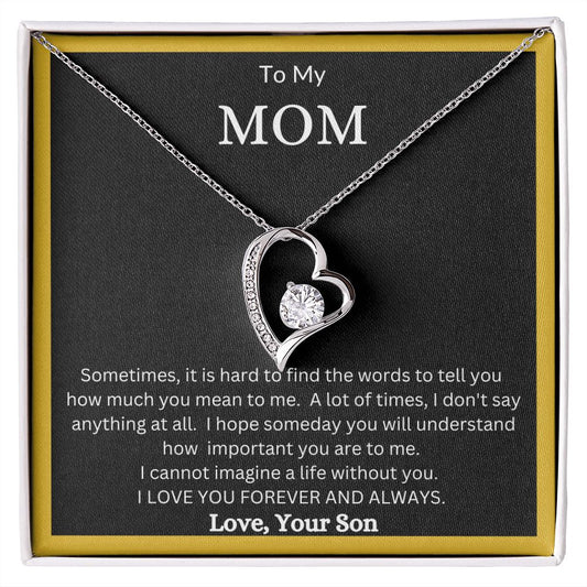 To My Mom - Forever Love Necklace from Son