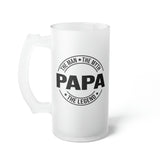 Papa The Man The Myth The Legend | Frosted Glass Beer Mug